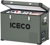 ICECO VL45 12V Portable Refrigerator Freezer Fridge Car Cooler with SECOP Compressor, 48 Quarts/45Liters Platinum Compact Refrigerator, DC 12/24V, AC 100-120V, 0℉ to 50℉, for RV, Truck, Boat, Van