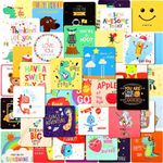 Teling 120 Pieces Lunch Box Notes for Kids Cute Lunchbox Notes for Kindergartners Inspirational and Motivational Kids Lunch Box Notes Back to School Gifts for Kids,60 Style (Lovely Style)