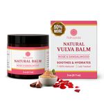Natruveda Vulva Balm for Women – Rose & Sandalwood | USA-Based Seller | Feminine Moisturizer & Intimate Care Balm | Soothes Dryness, Itching, Chafing & Odor | External Hydration Cream – 3 oz