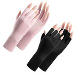 Women Fingerless Gloves Summer UV Protection Gloves Cool Ice Silk Gloves Sun Block Driving Gloves Unisex