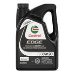 Castrol 03124 Edge 0W-20 Advanced Full Synthetic Motor Oil, 5 Quart