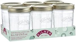 Kilner Wide Mouth Preserve Jar Set 6-Pieces, 350 ml Capacity, Multicolor