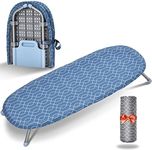 APEXCHASER Foldable Ironing Board, Tabletop Small Board with 2 Heat Resistant Covers, Portable Folding Mini Non-Slip Feet for Home, Laundry Rooms, Dorms, Travel Use, Blue