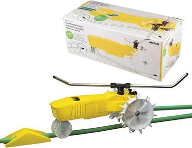 Nelson Rain Train Traveling Lawn Sprinkler – Heavy Duty, Large Area, Yellow
