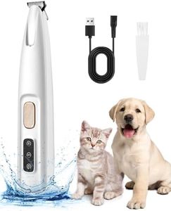 Birshe Tondeuse pour Chien,Tondeuse Chien Tondeuse pour Pattes Silencieuse Tondeuses pour Chiens Toilettage pour Animaux de Compagnie avec Lumière LED Rechargeable par USB Tondeuse pour Chat et Chien