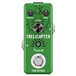 Amuzik Tremolo Guitar Effect Pedal of Classic Trelicopter Effects Pedals for Electric Guitar True Bypass with Mini Size