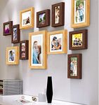 Art Street Decorative Nebula Individual Set of 12 Brown & Beige Wall Photo Frames Wall Picture Frame Mix Size||4X6-7 Unit, 6X8-4 Units, 8X10-1 Unit||