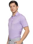 Styzen Mens Active Golf Polos - Purple Foliage - L