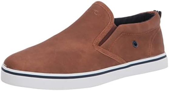 Nautica Kid's Slip-On Casual Shoe Athletic Sneaker Youth- Akeley Boy Girl Big Kid-Little Kid-Akeley-Tan Smooth-Size 5