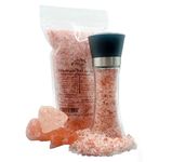 200 g Grinder+1 Kg Refill Bag 100% Pure Pink Himalayan Rock Salt (Coarse) Natural Premium Quality Unrefined Vegan, Gluten Free Table Salt