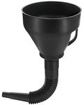 Wekster Oil Funnel with Hose - Wide Mouth Gas Funnel with Handle - Large Funnels for Automotive use - Long Flexible Spout Extension, Removable Mesh Filter for Water, Fuel, Transmission, Oil Change