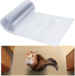 9.18Ft(L) Carpet Protector for Pets - Anti-Slip Cat Carpet Protector, Scratch Resistant Pets Scratch Stopper, Easy to Cut Floor Runner Under Doorway to Prevent Tearing