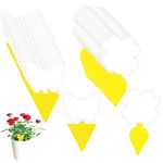 Naobznz 40 PCS Fruit Fly Trap, Yellow Sticky Fly Traps Killer -Double Sided Insect Catcher for House Plant Indoor and Outdoor