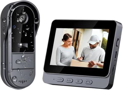 Video Doorbell Wireless Doorbell Camera - with HD 1080P Video, Two-Way Audio, 170° Angle, 4.3” Screen, IPX65 Waterproof for Outdoor, Video Doorbell No Subscription, No APP, No WiFi