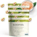 Handfuel Himalayan Salted Pistachios, Hand Roasted Shelled Pistachios, 9g of Protein, Non-GMO, Vegan Friendly, Plant Based Flavoured Nuts, Gluten Free - 150 Grams