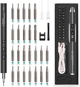 ORIA Electric Screwdriver Set, 28 in 1 Repair Tools Kit, Precision Repair Screwdriver Tool with Multiple Bits, Rechargeable Screwdriver Set for Phones, Watches, Toys, Computers -Black
