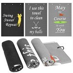 DUNGGLE Golf Towel 3 Pcs Funny Golf Club Clean Set for Golf Bags with Clip, Funny Gifts for Golf Fans