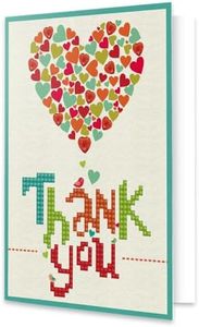 DIAMOND DOTZ Diamond Painting Greeting Card - Thank You Heart, Hearts Pattern, Modern Style
