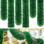 KROGER-5PCS 5FEETFeet Green Tinsel Garland,Artificial Christmas Pine Decorative Garland,Garland Decoration for Christmas Decor Holiday Wedding Decoration