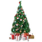 Northland Christmas Tree 6 Feet Artificial Pine Christmas Tree with Metal Stand and 40 Ornaments, Xmas Tree for Indoor, Outdoor, Home, Church, Office - Perfect Christmas Celebration Decoration Item