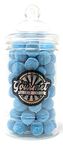 Blue Raspberry Bon Bons Victorian Gift Jar by The Gourmet Sweet Company