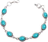 Turquoise Stone Bracelets Silver Ov