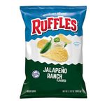 American Snacks - Ruffles Jalapeno Ranch Potato Chips - 6.5oz (184.2g) Bag