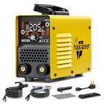 205A Stick Welder, 110V/220V Portable MMA/Lift TIG Welding Machine with Hot Start, ARC Force, Anti-Stick, VRD, IGBT Inverter, Large LED Display