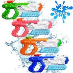 RONSTONE 4 Pack Water Gun for Kids Adults,400ML Capcity Water Pistol, Water Guns with 28-32Feet Long Range Shooting, Summer Swimming Pool Garden Party Beach Water Fighting Outdoor Toys