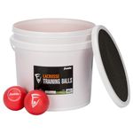 Franklin Sports Soft Training Lacrosse Ball Bucket - (20) Kids Soft Rubber Lacrosse Balls for Indoor + Outdoor Play - Official Size Soft Rubber Lax Balls for Kids + Beginners - Youth Practice Balls