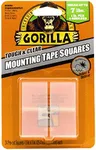 Gorilla Tough and Clear Double Sided Tape Squares, 24 1" Pre-Cut Mounting Squares, Clear, (Pack of 1)