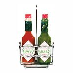 Tabasco Cadddy 120ml - Red Pepper, 1 (60ml) & Green Pepper, 1 (60ml) + Free Caddy, Non -GMO Project Verified, Vegan, Gluten free