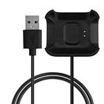 kwmobile USB Cable Charger Compatible with Xiaomi Mi Watch Lite/Redmi Watch Cable - Charging Cord for Smart Watch - Black