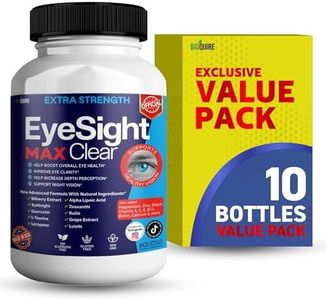 BIOQUIRE Eyesight Max Clear Extra Strength Vision Support, 60 Capsules, with Bilberry Extract, Lutein, Vitamins & Minerals (10)