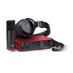 Focusrite Scarlett 2i2 Studio 4th Gen USB Audio Interface Bundle for the Songwriter with Condenser Microphone and Headphones for Recording, Streaming, and Podcasting