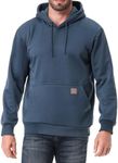 TUAOVA Men's Relaxed Fit Fleece-Lined Pullover Hooded Sweatshirt Comfortable and Soft(Navy,XL)