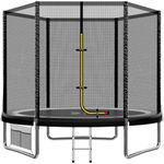 JUMMICO Garden Trampoline for Children, 6ft/7.5ft/10ft/12ft Trampoline Outdoor Safety net and Padded Poles for Children Indoor Outdoor Fitness,Maximum up to 150 kg
