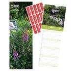 The Royal Horticultural Society Chelsea Flower Show Calendar 2025 RHS Slim Wall Gardens Calendar with Free Organisational Stickers (Plastic Free)