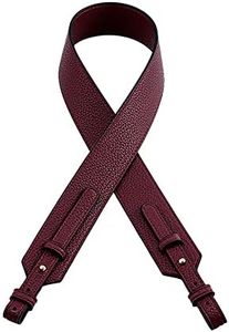 Grain Leather Purse Strap Adjustable Crossbody Replacement Straps for Handbags Monk Head Screws Detachable Gold Clasps Long Burgundy Red