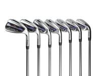 Cobra Golf 2021 RadSpeed One Length Iron Set Satin Chrome-Blue-Red (Men's Right Hand, UST Recoil 460-480 ESX, Reg Flex, 5-GW), Standard