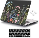 iCasso for MacBook Air 13 inch Case (Release 2010-2017 Older Version), Plastic Hard Shell Protective Case & Keyboard Cover Only for MacBook Air 13 Inch Model A1466/A1369 - Weeds