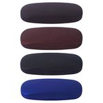 Yorgewd 4-Pack Glasses Case Hard Shell Eyeglasses Case Protective Casefits Most Glasses and Sunglasses Suitable for Men&Women