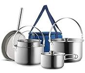 Camping Cookware Set 304 Stainless 