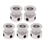 Saipor GT2 Timing Belt Pulley 20 Teeth Bore 8mm(5pcs), Aluminum Synchronous Wheel for 3D Printer