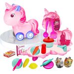 FunBlast Kitchen Play Set for Kids – Pull Along Unicorn Horse Toy with Kitchen Play Set for Kids, Pretend Play Toys for Kids, Role Play Toys for Kids, Learning and Educational Toys for 3+ Years Kids