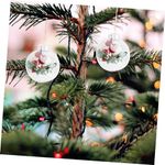 2 Piece Christmas Clear Plastic Fillable Ball Ornament Set Christmas Tree Baubles Fillable Transparent DIY Acrylic Crafts Ball with Decorations for Christmas Party Holiday Home