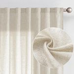 jinchan Linen Beige Curtains 84 Inc