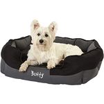 Bunty Anchor Sofa Dog Bed & Cat Bed, Large - Plush Cushioning & High Sides - Water Resistant Anti Anxiety Dog Bed, Indoor & Outdoor - Washable Dog Bed Small to XL Sizes - Black