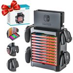 Skywin Game Storage Tower for Nintendo Switch - Nintendo Switch Game Holder Game Disk Rack and Controller Organizer Compatible with Nintendo Switch and Accessories