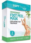 Soft Touch Foot Peel Mask - Pack of 2 Feet Peeling Masks for Dry, Cracked Heels & Calluses - Exfoliating Foot Mask for Baby Soft Skin, Peppermint